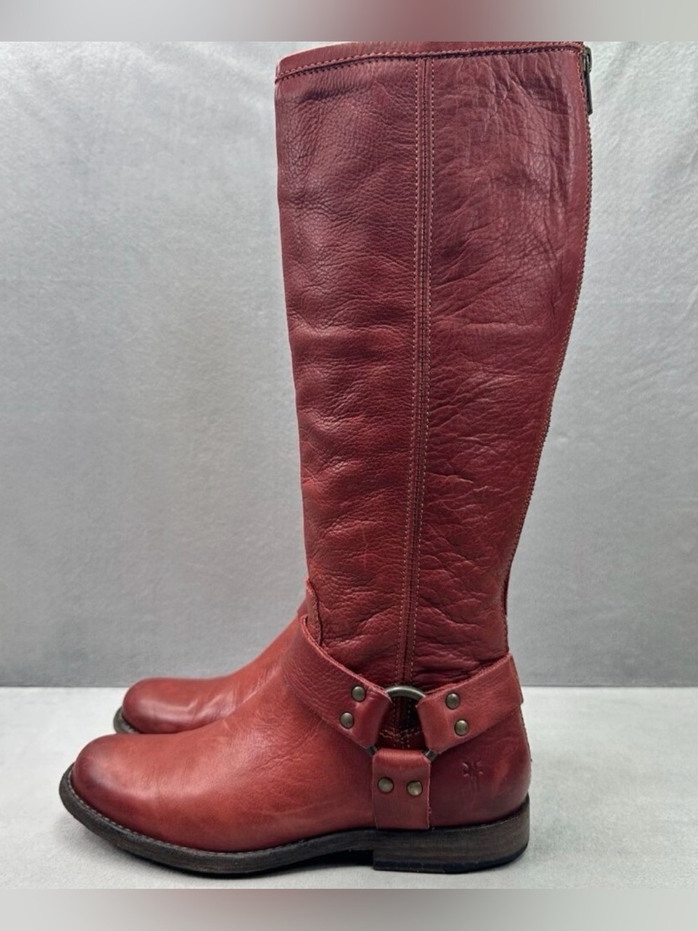 Frye Women's Riding Boots- Deep Red 6.5 - Picture 3 of 9